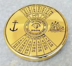 Set of 25 Brass Calendar 100 yrs Collectible Gift For Decoration - Picture 1 of 3