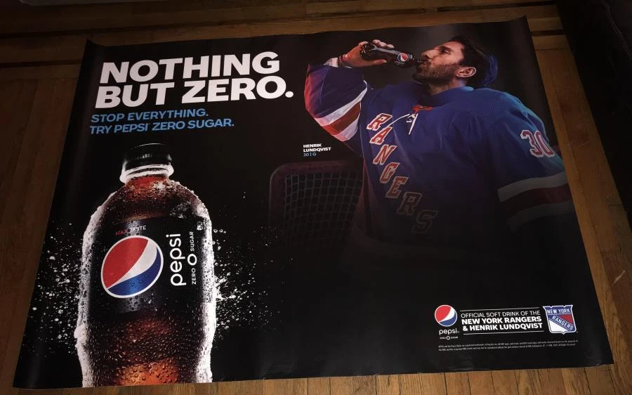 Póster de metro NY RANGERS Henrik Lundqvist PEPSI PROMO 5 FT #4 2019 NHL Foto 1 de 1