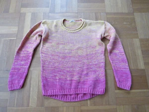 Pullover, Mädchen, orange-rot, Fitz, Größe 140-146, Strickopitk, 100% Baumwolle - Bild 1 von 4