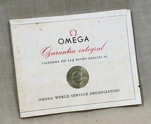 Cronógrafo Speedmaster 321 folleto de certificado de garantía OMEGA vintage década de 1960/ - Imagen 1 de 6