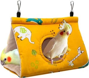 Winter Warm Vogelnesthaus - Hängematte Samt Schuppen Hütte Käfig Plüsch Flauschig - Bild 1 von 12