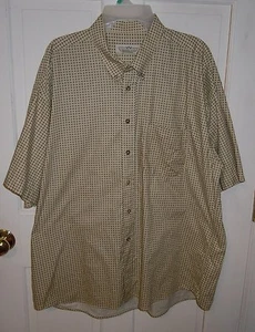 Natural Issue Men's Beige Patterned Short Sleeve Shirt - XXG - Picture 1 of 2