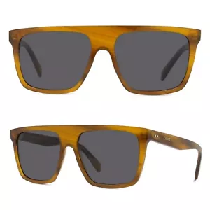 Celine occhiali da sole polarizzati acetato piatti a Havana CL40209I - Foto 1 di 1