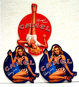 3 Camel Zigaretten Dream Girls Ginger & Betty Bieruntersetzer unbenutzt alter Ladenbestand - Bild 1 von 1