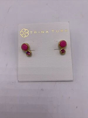 $38 Trina турецкий розовый крошечные капли серьги 1/4» JS903K - Изображение 1 из 3
