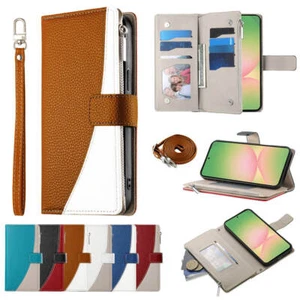 Funda protectora de cuero PU para móvil Samsung S25 Ultra S24 FE S23 A53 A35 - Imagen 1 de 25