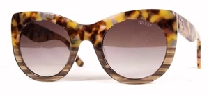 Guess Sunglasses GU 7485 53F Transparent Blonde Havana / Stripe Msrp $115.00 - Picture 1 of 9