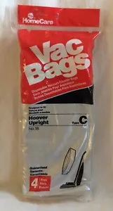 NEW HomeCare Disposable Vacuum Cleaner Bags - Hoover Upright Type C No 18 4 Pack - Picture 1 of 2