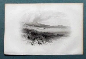 Original 1859 Scottish W H Bartlett Steel Engraving LARGS Scotland - Picture 1 of 1