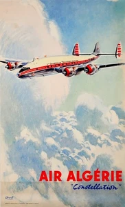 Advertising Posters Air Algerie Lockheed Constellation - Picture 1 of 1