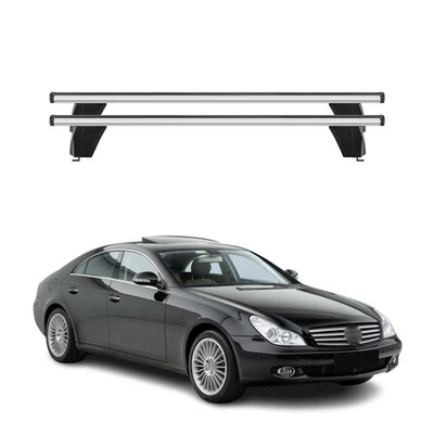 For 2008-2011 Mercedes CLS Class C19 Fix Point Roof Racks Cross Bars Alu Gray - Изображение 1 из 4
