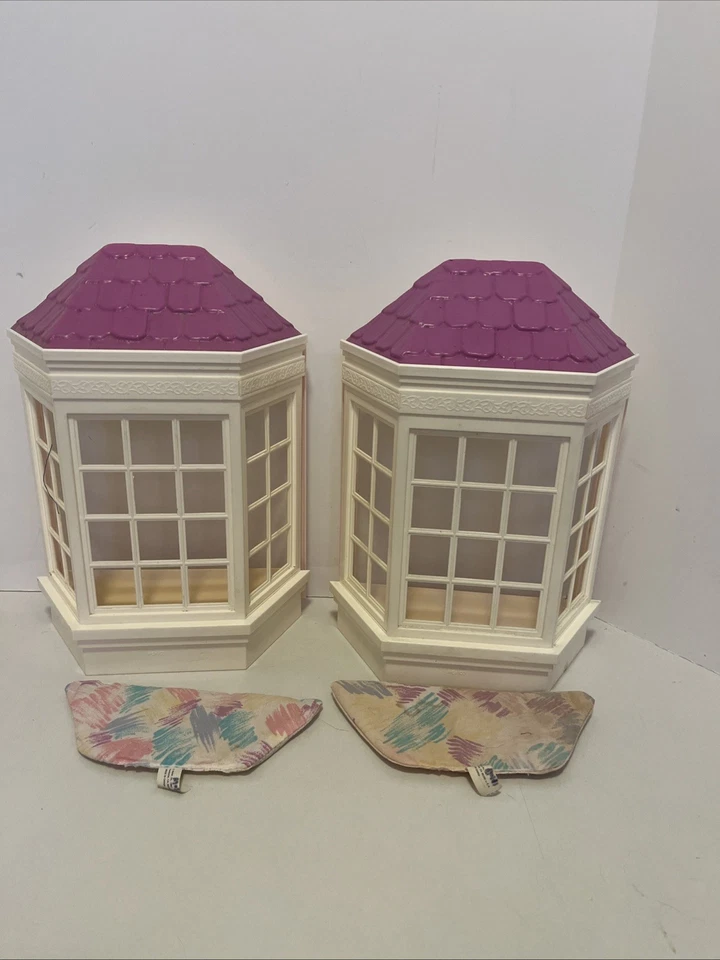1990 Barbie Magical Mansion Lot Of 2 Window Seats Bottom Floor-see Desc - Image 1 of 4