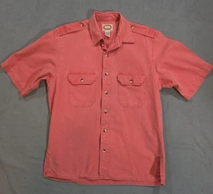 Vintage Banana Republic Hemd Herren Medium 80er Lachs Orange Reise Kurzarm - Bild 1 von 6