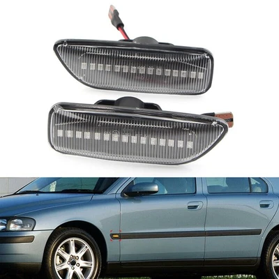 For Volvo S60 S80 MK1 V70 MK2 XC70 LED Dynamic Side Marker Turn Signal Light Foto 1 de 4