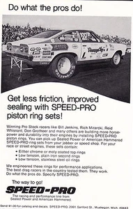 1972 CHEVROLET VEGA PRO STOCK - BILL "GRUMPY" JENKINS ~ ORIG SMALL SPEED PRO AD - Picture 1 of 1