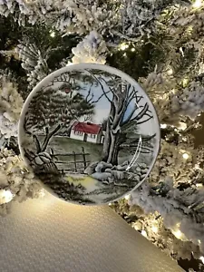 Country Cottage Scene on a plate Vintage Johnson Bros Made in England - Picture 1 of 8
