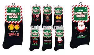 HERREN WEIHNACHTSSOCKEN Neuheit festlich Weihnachten Geschenk Party Strumpf Hausschuh 6-10 - Bild 1 von 7