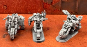3x NOBZ ON WARBIKES FORGEWORLD RESIN PARTS BUILT Orks Warhammer 40K - Picture 1 of 4