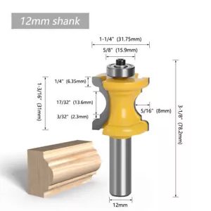 12mm Shank Bullnose &Cove Furniture Trim&Edge Molding Router Bit - Bild 1 von 5