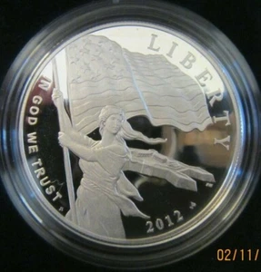 2012 P United States Mint Star Spangled Banner PROOF Silver Dollar SS5 - Picture 1 of 3