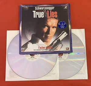 TRUE LIES 1995 SCHWARZENEGGER PAL VERSION FRANÇAISE TRÈS BON ÉTAT 2X LASERDISCS - Photo 1/8