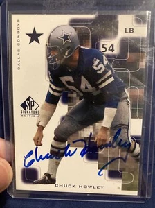 1999 Upper Deck SP SIGNATURE Dallas Cowboys CHUCK HOWLEY Autograph legend LB - Bild 1 von 2