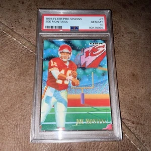 JOE MONTANA 1994 FLEER PRO VISIONS FOOTBALL CRD PSA GEM MINT 10-POP (8) HOF RARE - Picture 1 of 7