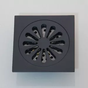Scarico a pavimento bagno ORB quadrato acciaio inox fiori intaglio doccia acque reflue - Foto 1 di 8