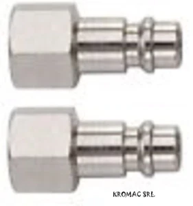 RACCORDO INNESTO RAPIDO CON FILETTATURA 1/4" FEMMINA 2 PEZZI FERVI ART. 0783/1F - Picture 1 of 1