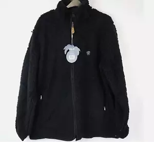 USA Palm Men's Reversible Sherpa Full Zip Jacket, Blackout Night Wave, size L - Picture 1 of 8