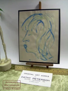 Billie Eilish Inspires 2020 C Peterson * Original Watercolor Painting Abstract - Picture 1 of 12