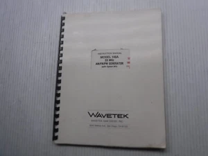 Wavetek 148A AM/FM/PM 20MHz Generator With Option 001 Manual Rev 3/83 - Picture 1 of 17