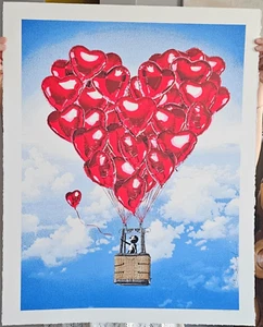Mr. Brainwash LOVE ABOVE ALL hot air balloon girl NUMBERED & SIGNED street art - Picture 1 of 19