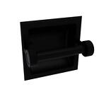 Allied Brass Toilet Tissue Holder 4.2" Brass W/ Groovy Accents In Matte Black