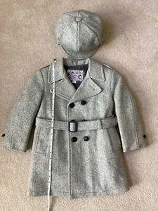 Vintage Lake Placid by Sandess Wool Boys Coat And Hat - Picture 1 of 14