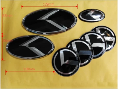 Juego de 7 pegatinas logotipo K emblema insignia para Kia K5 2013-2023 Foto 1 de 4