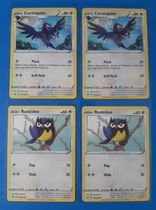 2x Corvisquire 151/202 & 2x Rookidee 150/202 Pokemon card Sword & Shield NM - Picture 1 of 1
