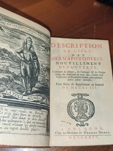 Utopie Thomas Artus Description de l'Isle des Hermaphrodites Cologne 1724 - Foto 1 di 6