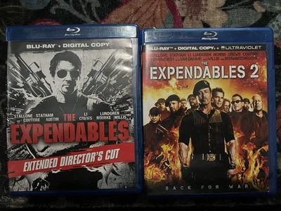 The Expendables 1 & 2 Extended Directors Cut Blu-ray Lot Sylvester Stallone Foto 1 de 2