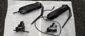 Juego de frenos de disco Trp Tt Bike hidráulico Di2 con palanca de cambios - Imagen 1 de 5