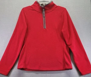 Old Navy Teddy Sweater Womens Size Small Red 1/4 Zip Casual Soft Comfy LS Fleece - Picture 1 of 9
