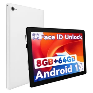 Tablet 10.1 inch Android 14 8GB RAM 64GB ROM WIFI 6 BT 5.3 Unlock Touchscreen - Picture 1 of 10