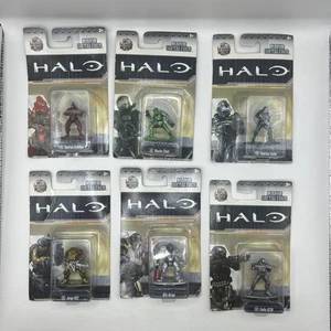 Halo Nano Metalfigs Die-Cast Set 6 Figures New On Card Spartan Alien Covenant - Picture 1 of 8