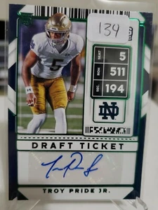 2020 Contenders Draft Picks Football Auto RC Troy Pride Green Foil m134 - Picture 1 of 1