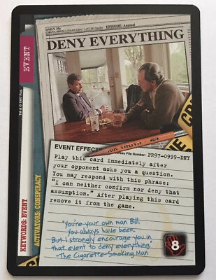 X-Files CCG Deny Everything Promo Card - Image 1 of 2
