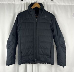 Nike Synthetic Fill Jacket Winter Full Zip Black Golf 930320-010 Women's Small