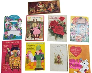 9 Vintage 1970s greeting cards used Variety - Picture 1 of 8