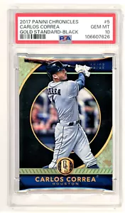 Carlos Correa 2017 Panini Chronicles #5 PSA 10 GM /15 Gold Standard Black - Bild 1 von 6