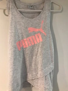Puma Girl's Tank Top Athletic Sports Pink/Gray Shirt XL New - Picture 1 of 7