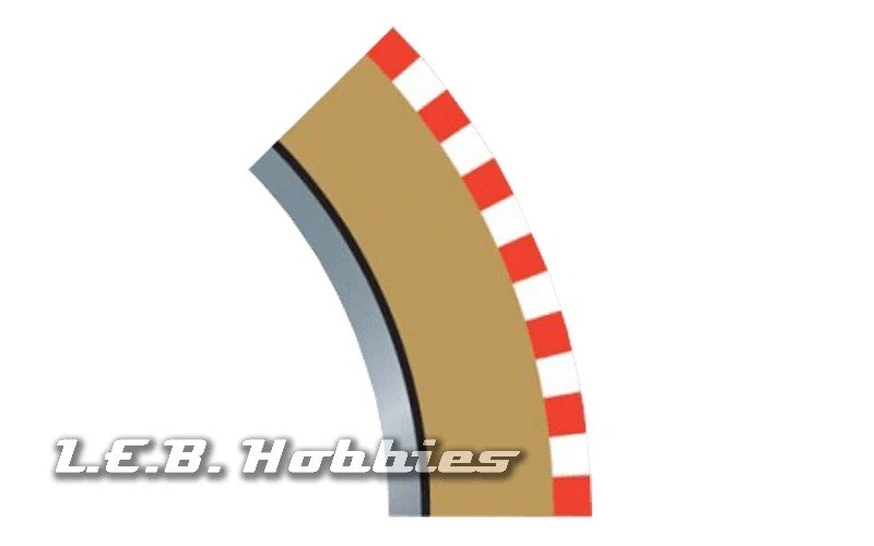 Bordes interiores curva Scalextric C8225 R2 45º, 4/pk 1:32 analógico ranura coche pista Foto 1 de 1